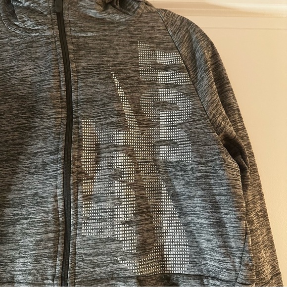 Nike Dri-FIT Full Zip Hoodie Kids XL Gray Performance Jacket - Picture 2 of 13